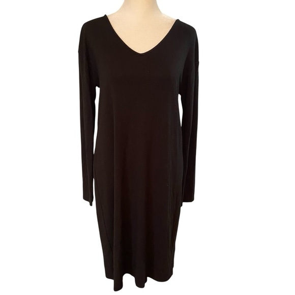 J.Jill Wearever Collection Women's Size XS Black Long Sleeve Tunic Dress Roomy - Picture 1 of 6
